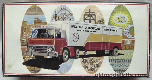 AMT 1/32 North American Van Lines Tractor and Trailer, 2020-300 plastic model kit